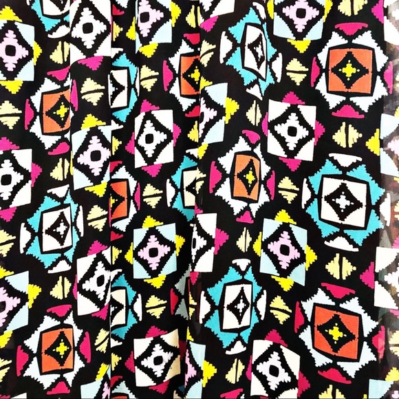 LuLaRoe Lola Colorful Geometric Boho Print Midi Skirt Size XXS NWT - Picture 3 of 7